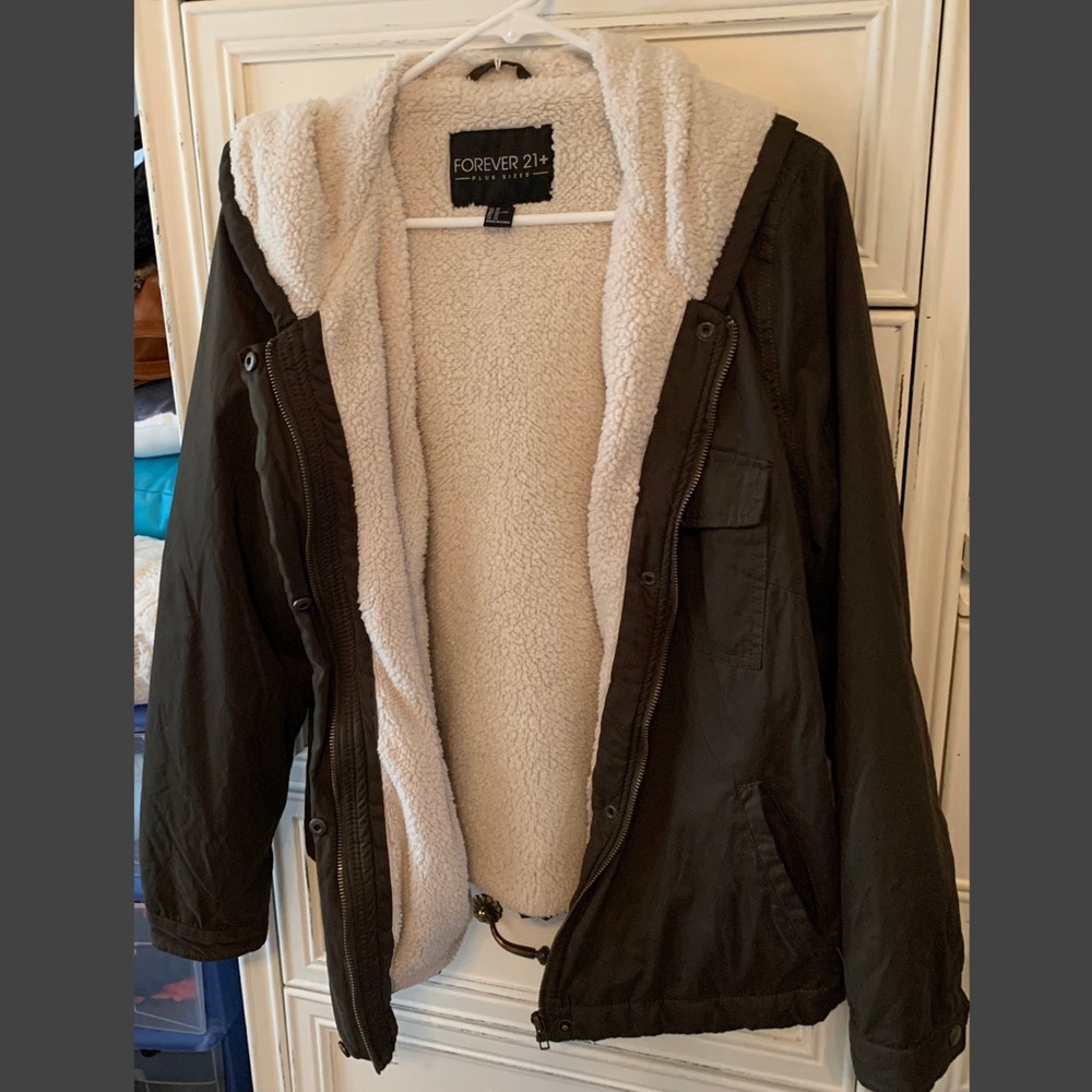 Forever 21+ Fleece Lined Coat
